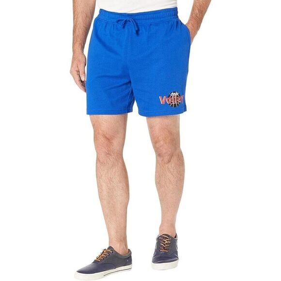 Polo Ralph Lauren Shorts Men's Navy Waffle-Knit Cotton Graphic Pockets MCWW215 - Picture 1 of 10